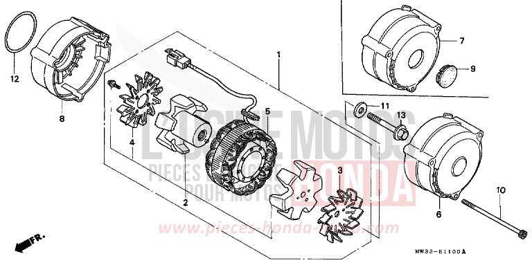 GENERATRICE de CB Seven Fifty TASMANIA GREEN ME (G142) de 1996